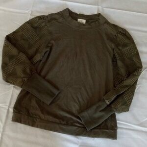 Anthropologie Tiny Petites Helen blouse in Moss